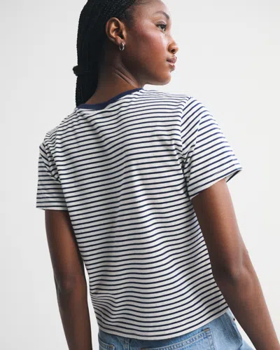 Abercrombie & Fitch Essential Polished Body-skimming Tee In Blue