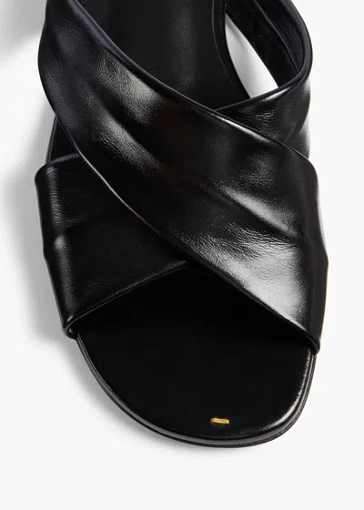 Khaite Liria Glossed-leather Sandals In Multi