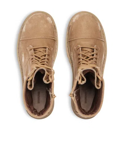 Balenciaga Combat Strike Ankle Boots In Nude