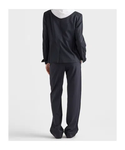 Prada Single-breasted Wool Jacket In Black