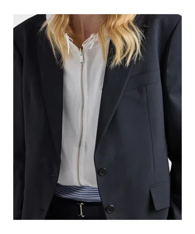 Prada Single-breasted Wool Jacket In Black