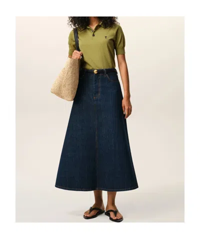 Ami Alexandre Mattiussi Green Wool Short Sleeves Ami De Coeur Polo Green