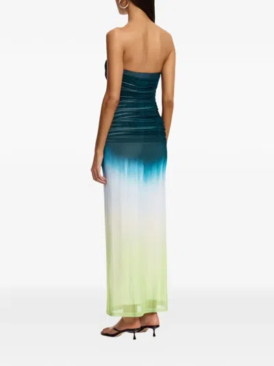 Significant Other Sura Strapless Dress Petrol Gradient In Blue