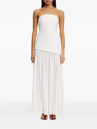 Significant Other Blyth Strapless Drop-waist Maxi Dress In White