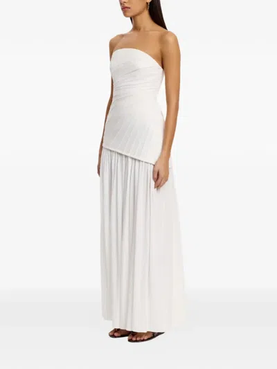 Significant Other Blyth Strapless Drop-waist Maxi Dress In White