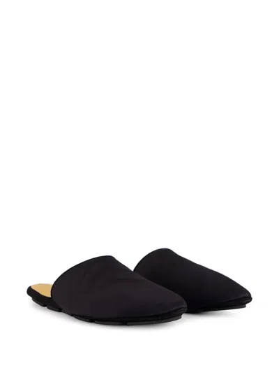 Tom Ford Flat Leather Slippers In Black