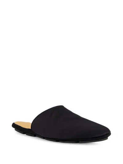 Tom Ford Flat Leather Slippers In Black