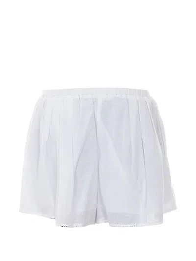 Eleh Elasticated Embroidered Shorts In White