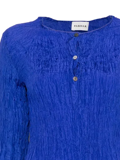 P.a.r.o.s.h Button Blouse In Blue