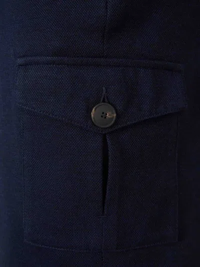 Gran Sasso Drawstring Cargo Shorts In Blue