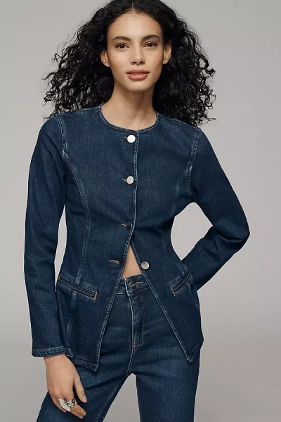 Aligne Daphne Denim Blazer In Blue