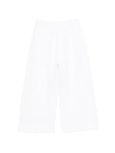 Douuod Elasticated Trousers In White