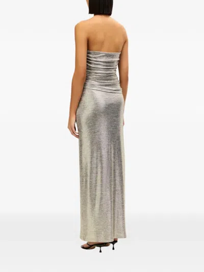 Significant Other Caera Ruched Strapless Dress In Gray