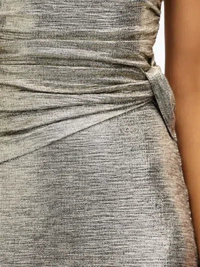 Significant Other Caera Ruched Strapless Dress In Gray
