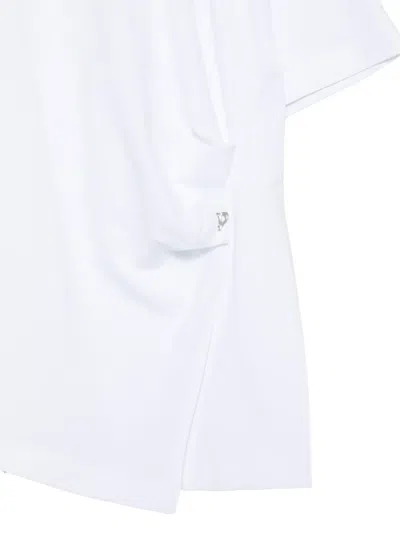 Dondup Asymmetric T-shirt In White