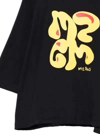 Msgm Graphic-print Top In Black
