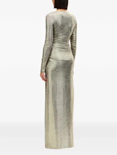 Significant Other Caera Long Sleeve Maxi Dress In Metallic