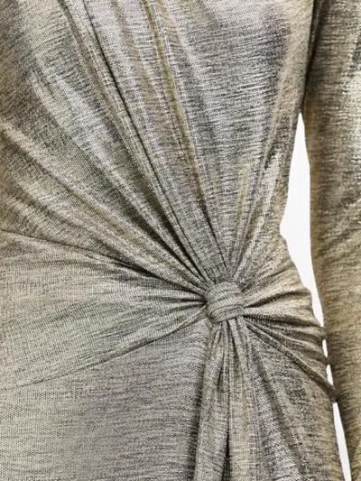 Significant Other Caera Long Sleeve Maxi Dress In Metallic