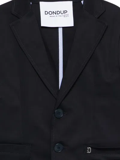 Dondup Notched-lapels Blazer In Blue