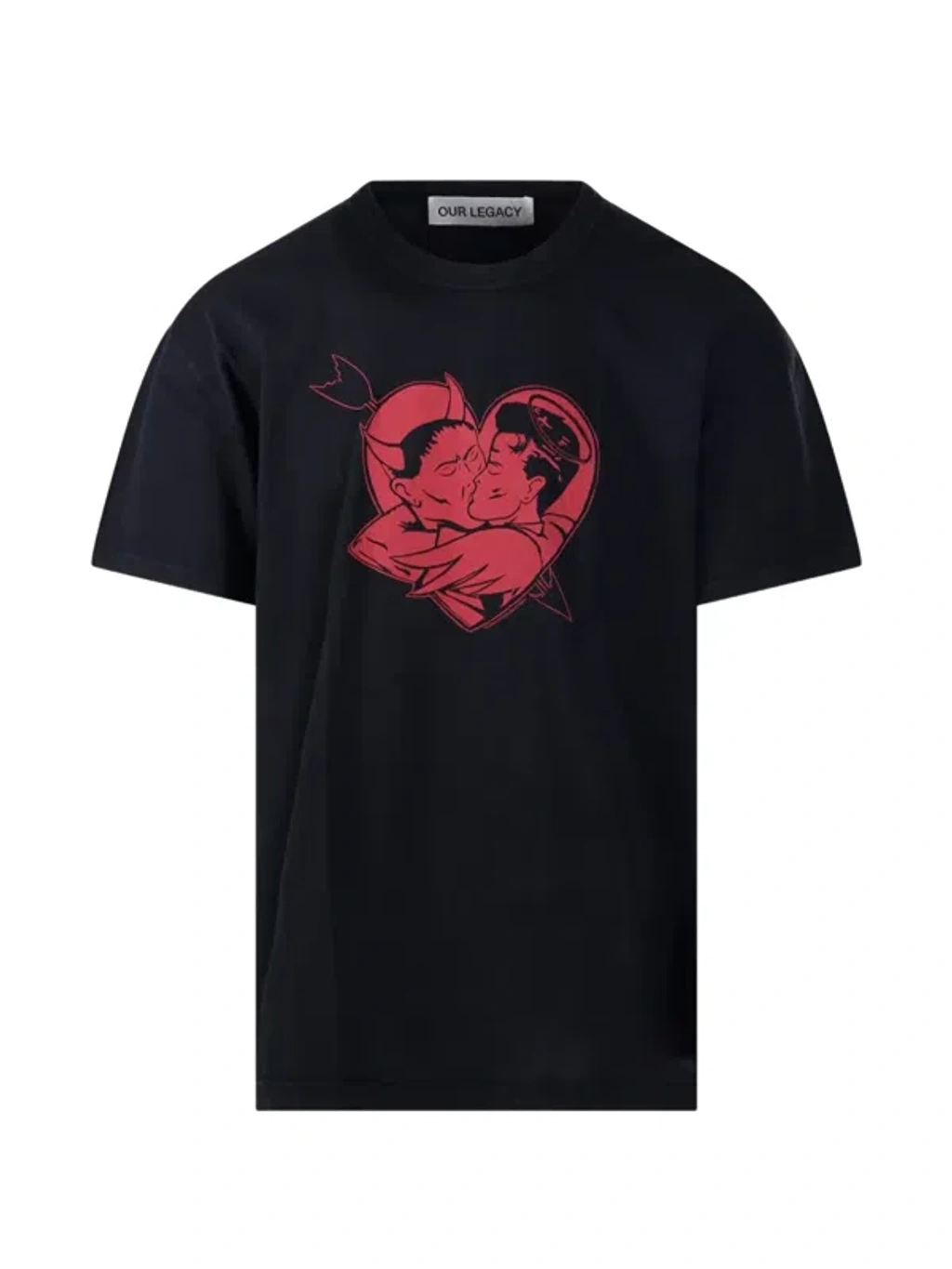トップス OUR LEGACY LOOSE T-SHIRT Love Story 44 Our Legacy Mens Love Story Print Loose Love Graphic-print Cotton T