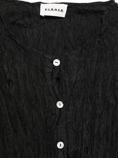 P.a.r.o.s.h Textured Blouse In Black