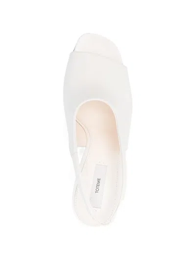 Totême Women White Slingback Heels, 7.5 Luxury Pumps & Heels For Women Darveys In White