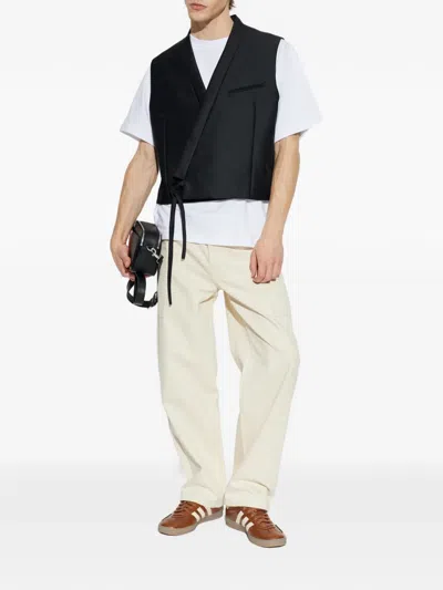 Kenzo Cargo Monkey Straight-leg Jeans In Neutral