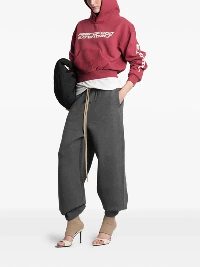 Essentials Drawstring Track-pants In Gray