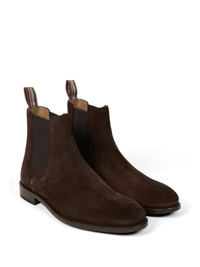 Paul Smith Brown Suede Lawson Chelsea Boots In Brown
