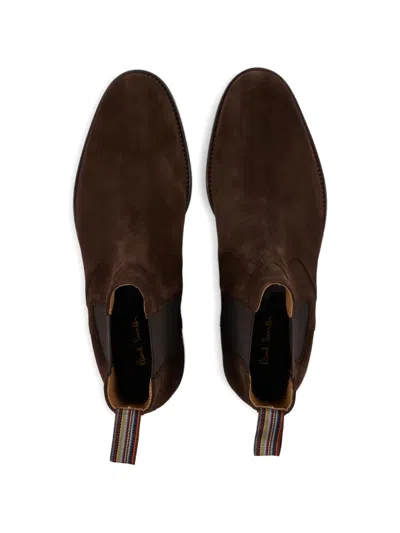 Paul Smith Brown Suede Lawson Chelsea Boots In Brown