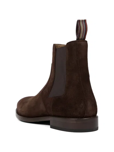 Paul Smith Brown Suede Lawson Chelsea Boots In Brown