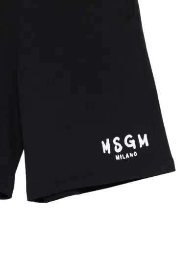 Msgm Elasticated-waist Shorts In Black