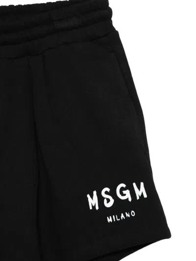 Msgm Drawstring Shorts In Black