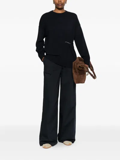 Aspesi Elasticated Trousers In Black