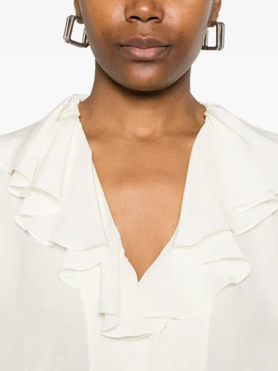 Etro Ruffled Blouse In White