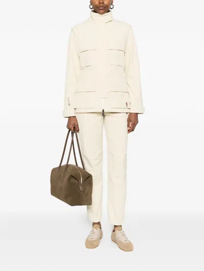Moncler Belted Ski Pants In Neutral