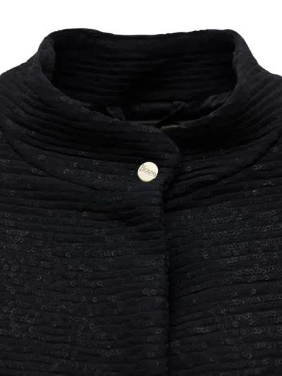 Herno Textured Coat In Black