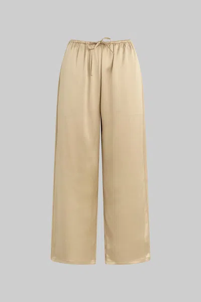 Leset Barb Crop Drawstring Pant In Sand In Neutral