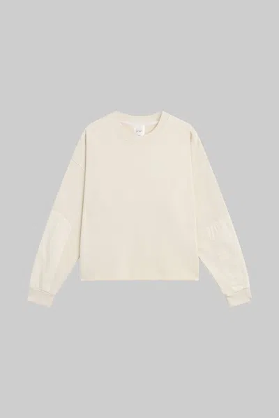 Leset Jamie Patch Crew In White