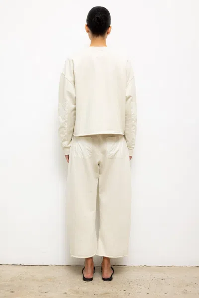 Leset Jamie Patch Crew In White