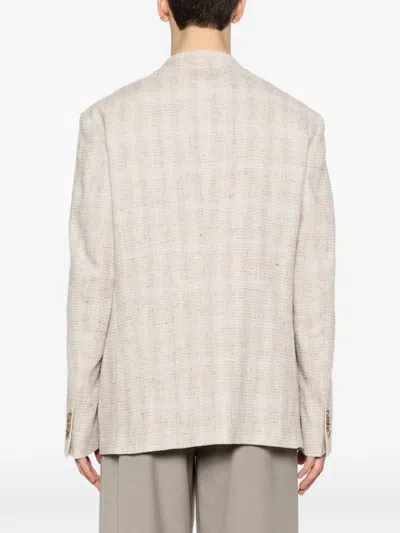Etro Button-up Blazer In Neutral
