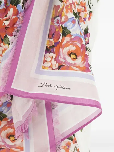 Dolce & Gabbana Women Cotton Beach Wrap With Floral Print In Multi