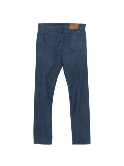Incotex Jeans With Lightened Effect In Blue