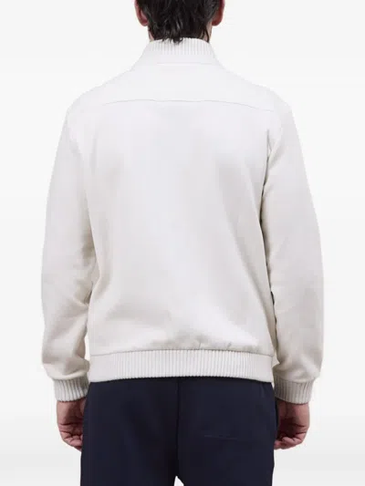 Fay Button Pocket Jacket In White