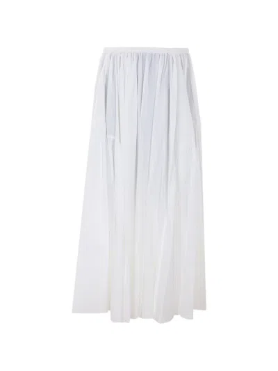 Eleh Ruched-effect Maxi Skirt In White
