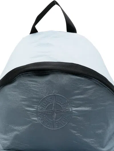 Stone Island Junior Kids Compass Backpack In Blue