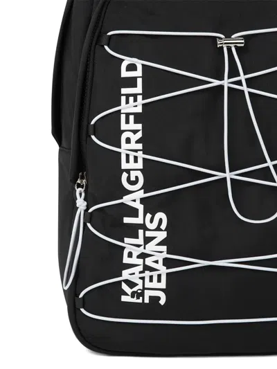 Karl Lagerfeld Jeans String Utility Backpack In Black