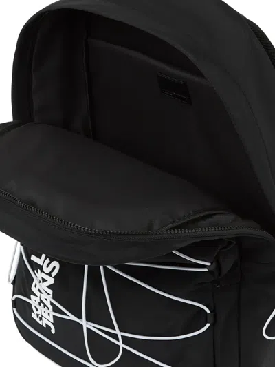 Karl Lagerfeld Jeans String Utility Backpack In Black