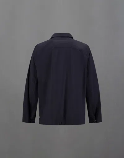 Herno Laminar Zip-front Collared Jacket In Blue