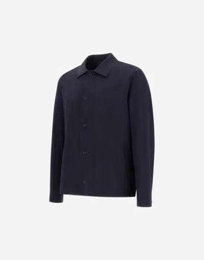 Herno Chest-pocket Button Jacket In Blue